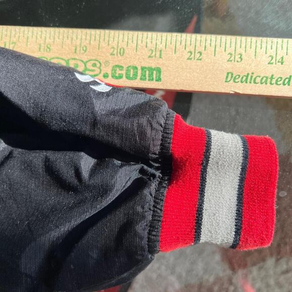 Vintage 00s Black Nylon Dale Earnhardt NASCAR Windbreaker Pullover Size M - Picture 8 of 8